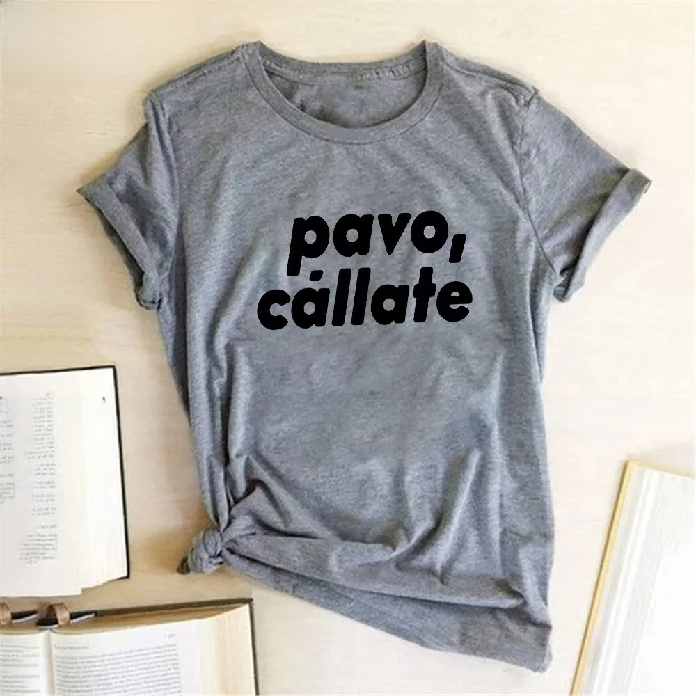 تي شيرت نسائي للمهرجانات بياقة عالية طويل Sve بقصة ضيقة تي شيرت irt Pavo Callate Print Summer Faion Youth Sle