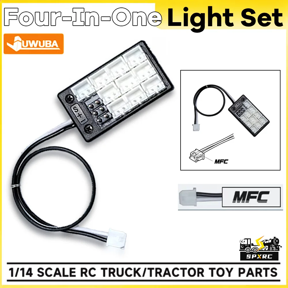 MFC Four-In-One Light Set Expansion Board PH2.0 Expansion Module For 1/14 Tamiyaa RC Dump Truck JUWUBA DIY Toys Model Parts