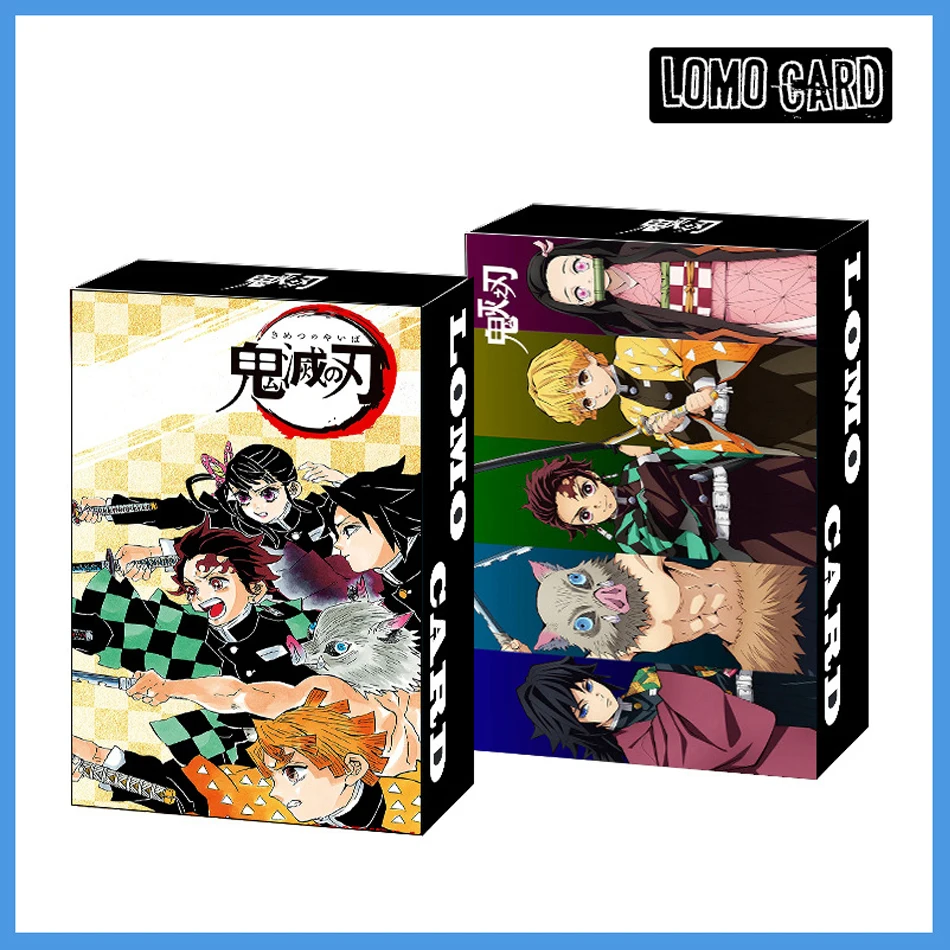 Demon Slayer Japanese Anime Lomo Card 1pack/30pcs Card Games With Postcards Message Gift For Fan Game Collection Toy