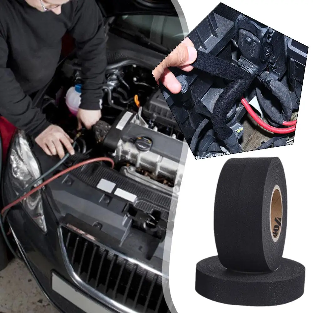 

9/19/25/38 мм термостойкая клейкая тканевая лента для автомобильной кабельной ленты, жгут проводов, ткацкий станок, электрическая тепловая лента Y2X1