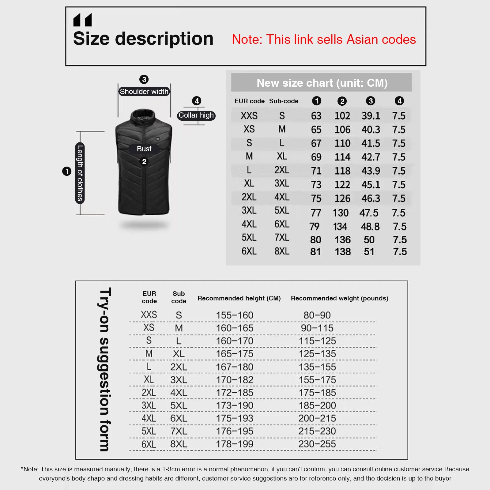 Picture 7: 21 Area Heated Vest Thermal Warm Waistcoat Electric Heating Jacket (Black 5XL)
