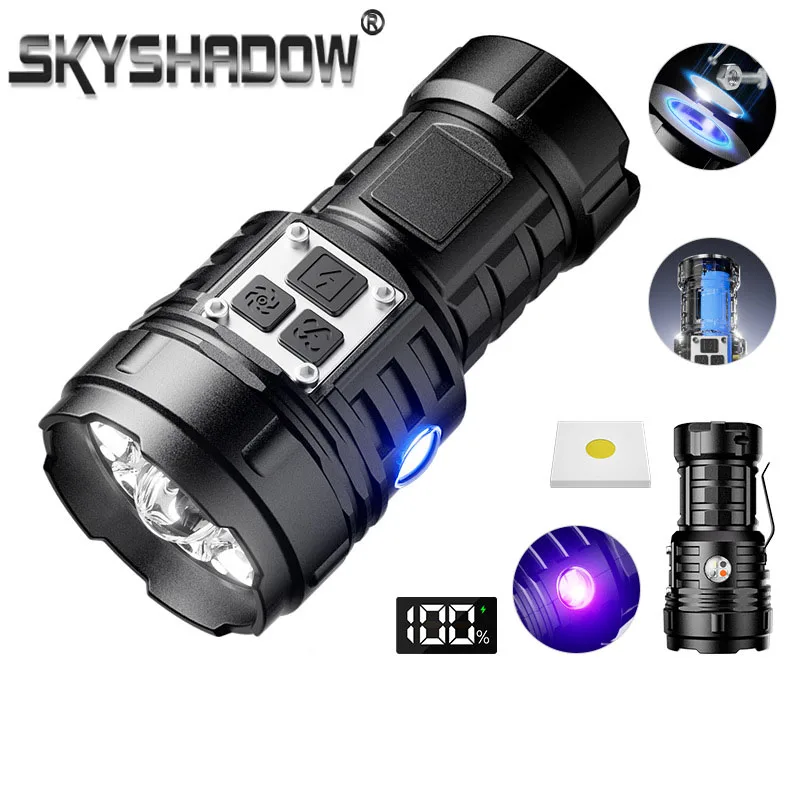 

Мощный мини-фонарик с 3 светодиодами и клипсой для ручки, 3 режима, перезаряжаемый, с магнитом, для кемпинга, рыбалки и активного отдыха