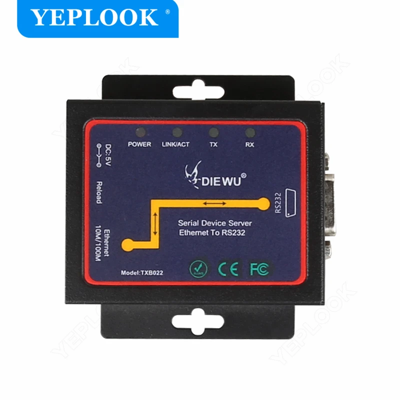 Convertitore server dispositivo porta seriale Ethernet RJ45 a RS232 DB9 Adattatore LAN Ethernet industriale Supporto modalità TCP/RTU/UDP