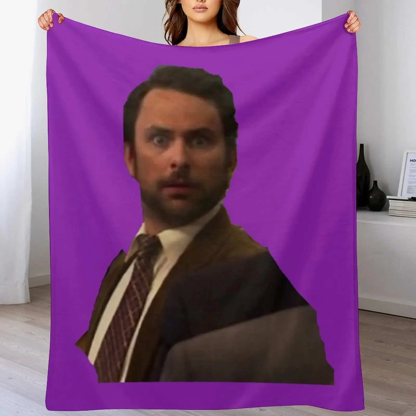 

it's always sunny charlie Sticker Throw Blanket Soft Decorative Sofa warm for winter Blankets