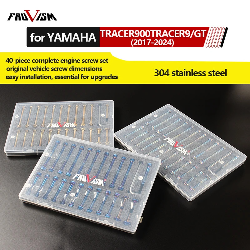 Motorcycle Engine Bolts Kit Ignition Clutch Cover Screw M6 Stainless Steel Cylinder Bolts for YAMAHA TRACER900 TRACER9/GT