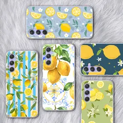 Summer Fruits Lemon Case for Samsung Galaxy A51 A14 A54 A12 A41 A21s A13 A15 A55 A71 A23 A31 A33 A52 A24 Clear Soft Phone Cover