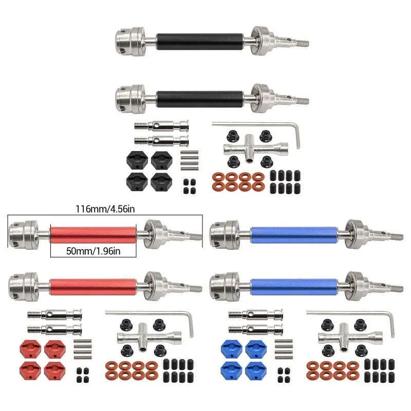 ARRMA 1/10 2WD Goron (Magic Snake) CVD High-Carbon Steel Plated Front & Rear Drive Shafts W272