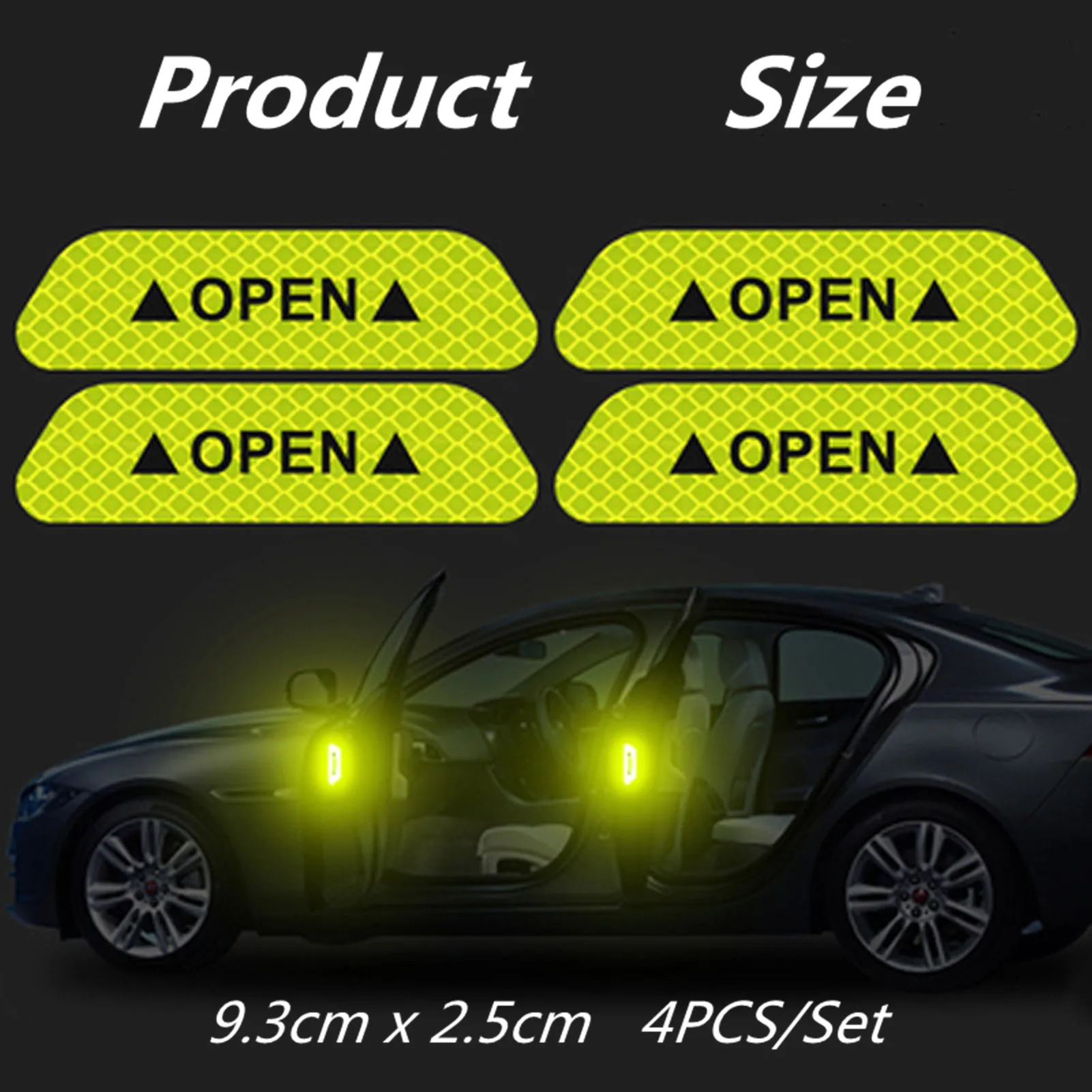 Reflective Car Accessories Door Sticker Safety Tape Inside Auto For Toyota Rav4 2022 Accessories Renault Scenic 2 Carnival Ka4