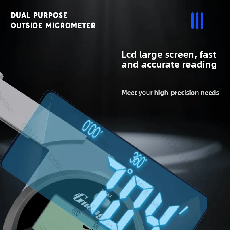 Stainless steel high-precision right-angle ruler digital display universal angle ruler 0-360 degree angle gauge angle meter