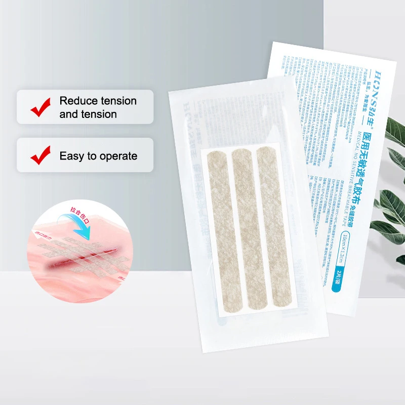 

1 Bag Wound Skin Closure Strips Postpartum Wound Repair Cosmetic Surgery Strip Adhesive Medical Suture Free Surgical Tape