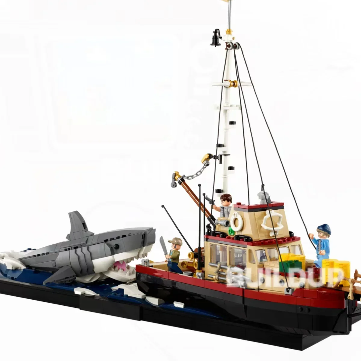 14+MOC القرش الأبيض العظيم ثلاثية الأبعاد نموذج سفينة القرش الكبار والأطفال هدية عيد ميلاد ديكور المنزل #3