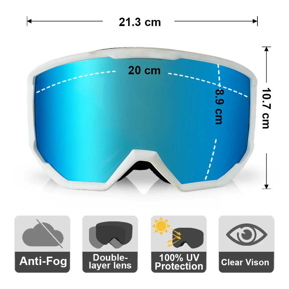 

Новые лыжные очки для сноуборда, женские и мужские спортивные очки для катания на лыжах на открытом воздухе, УФ 400, зимние защитные очки от снега