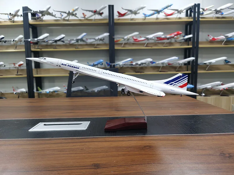 48CM Dieacst Collectible Plane Concorde Air France Airline Air Force One Model Airplane Resin Airframe Aircraft Gift Display