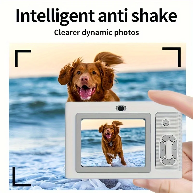 كاميرا رقمية 4K HD CCD 2.4 بوصة عرض كاميرا التصوير الفوتوغرافي للطلاب ضبط تلقائي للصورة السيلفي كاميرات رقمية للمبتدئين في مستوى الدخول