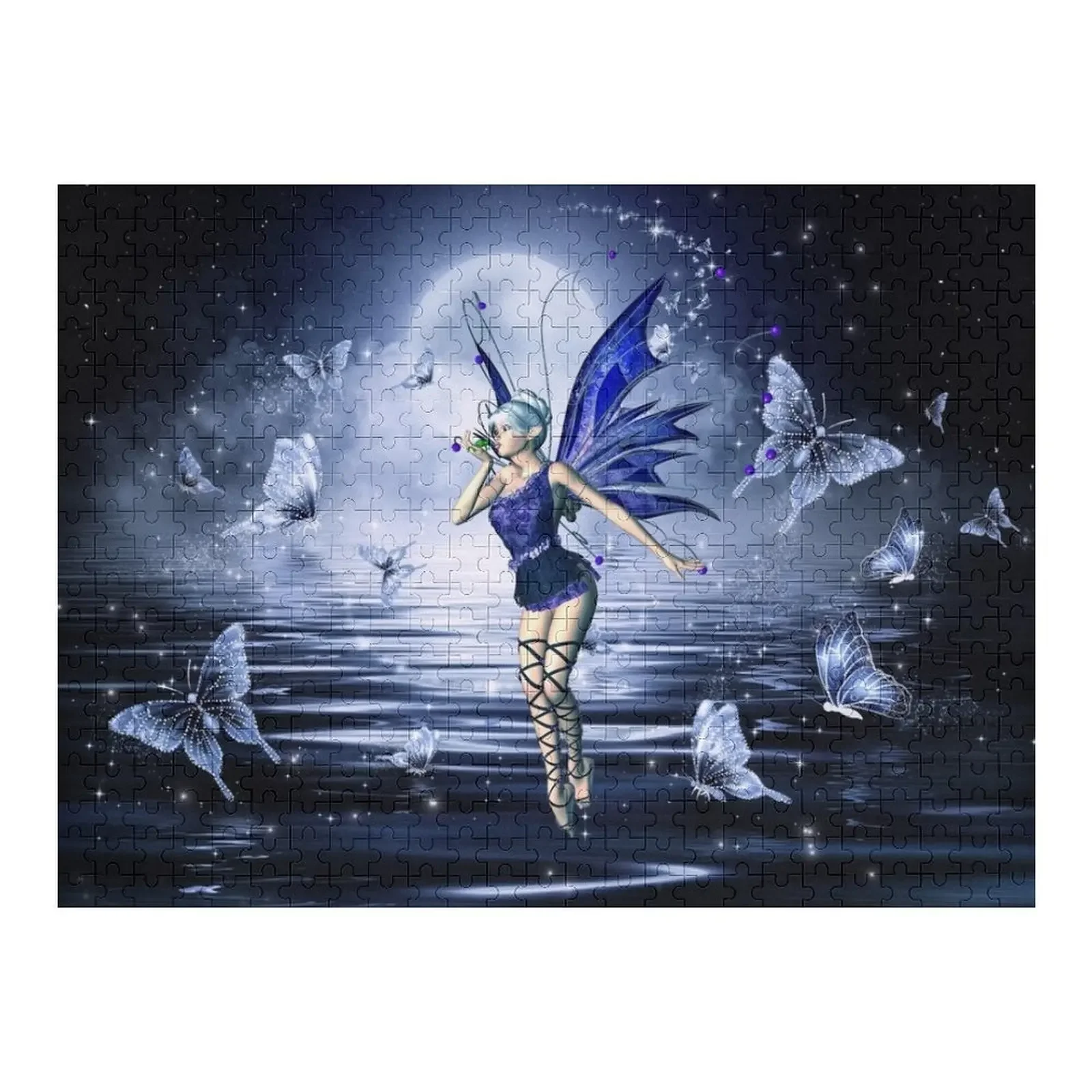 

Головоломка «Синяя фея и бабочки» с персонализированной фотографией. Персонализированная головоломка.