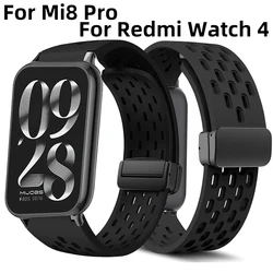 Silicone Strap For Xiaomi band 8 Pro Replacement Sport Watchband For Redmi Watch 4 Correa Bracelt Magnetic Wrist Accessories