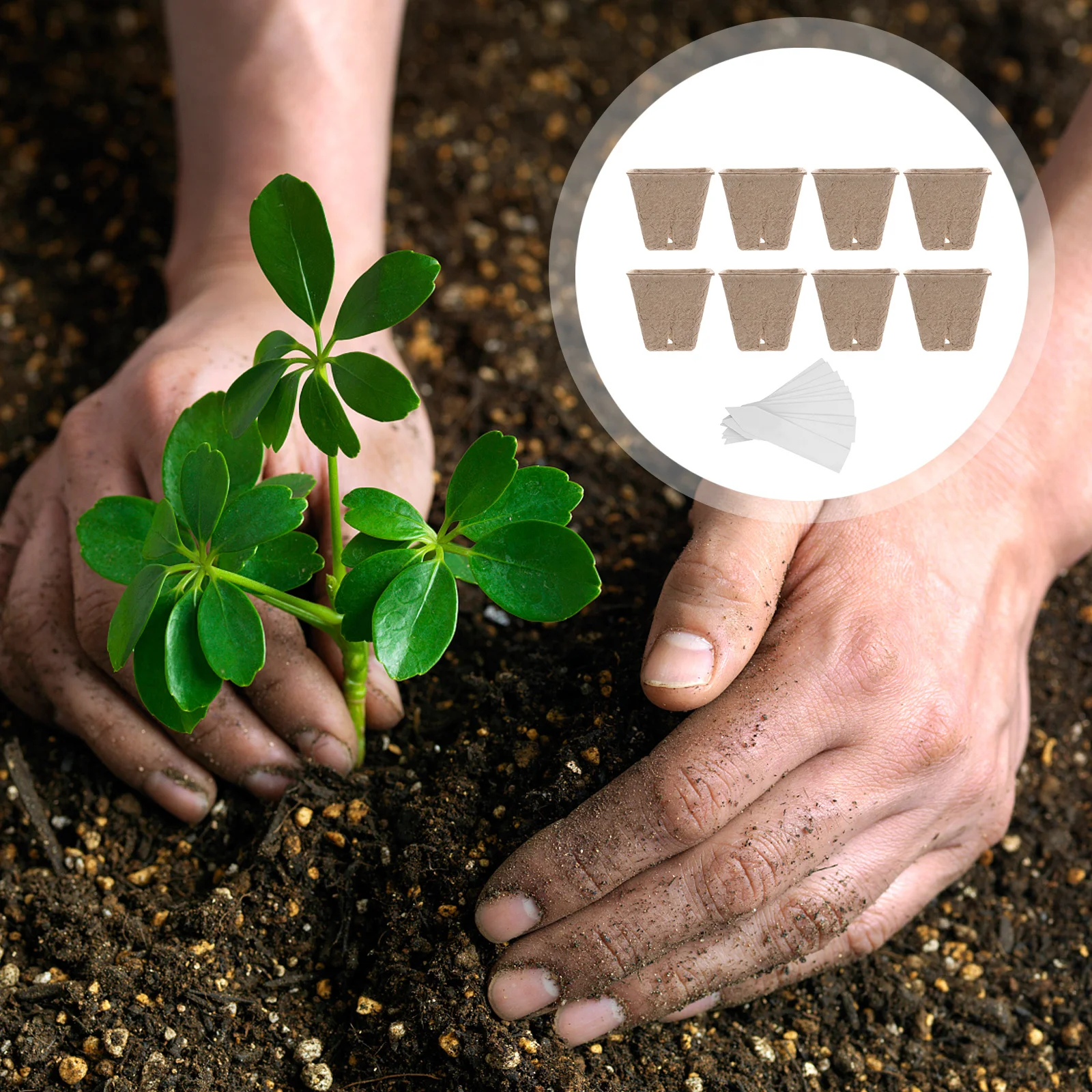 

40pcs Nursery Planting Cups For Vegetables Flowers Biodegradable Garden Planter With Good Breathability Home Use