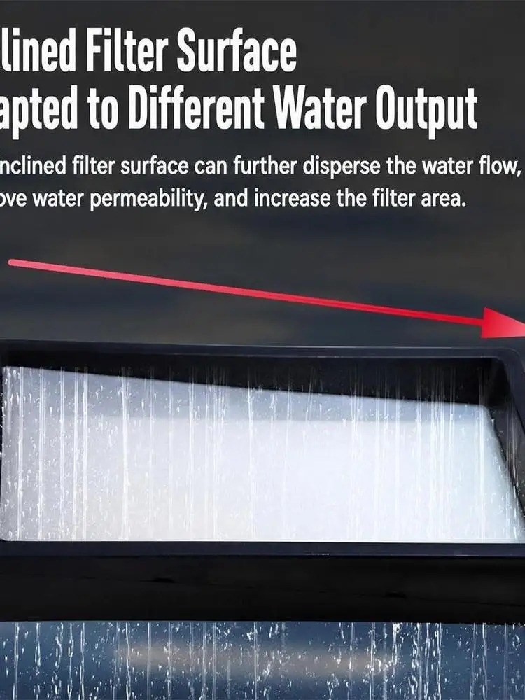 PVC-Aquarium-Filtersieb aus Nylonnetz, waschbarer Fischbecken-Filterbehälter mit geneigter Filteroberfläche, wiederverwendbarer Filternetzbehälter
