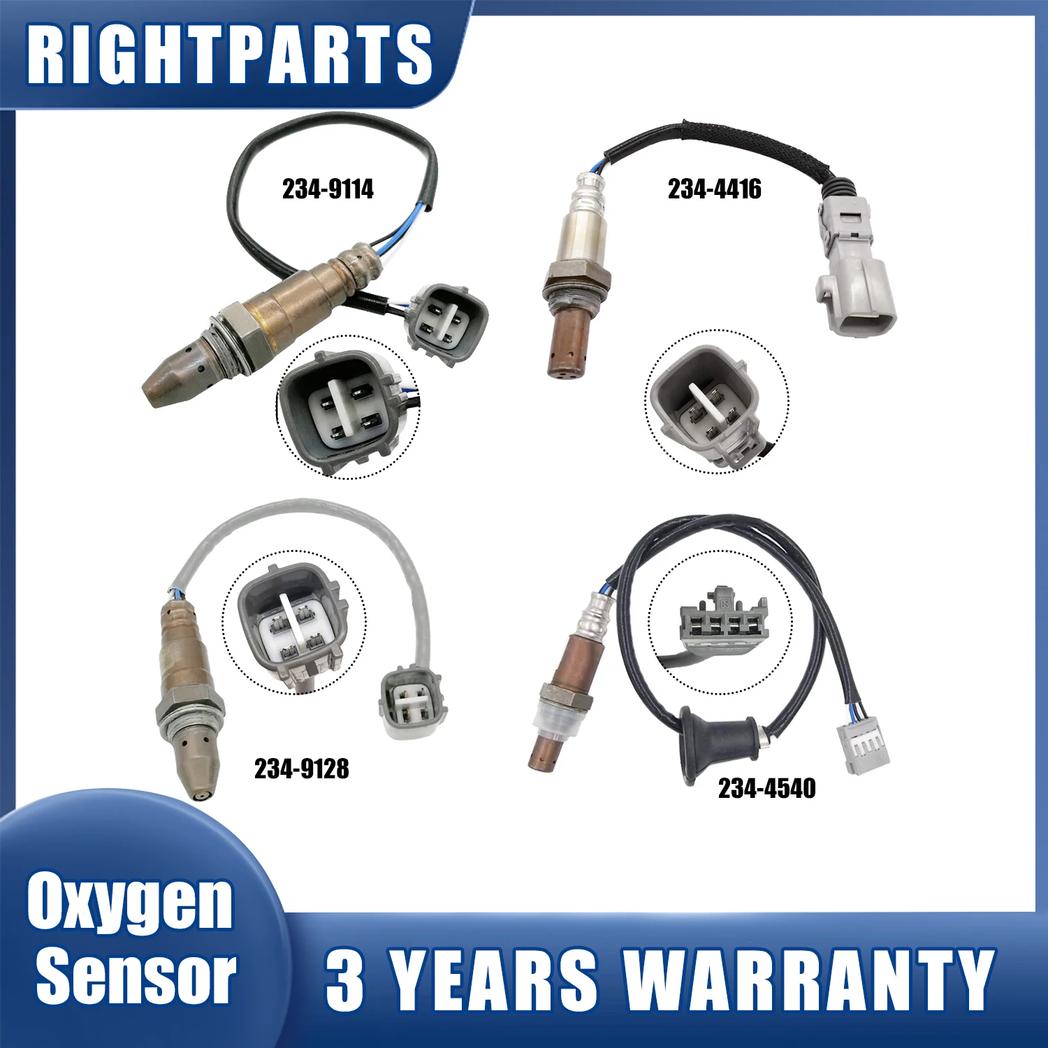 Set Of 4pcs Upstream&Downstream Oxygen O2 Sensor 234-9114 234-9128 234-4416 234-4540 For Toyota Sienna 3.5L 2012 2013 2014 2015