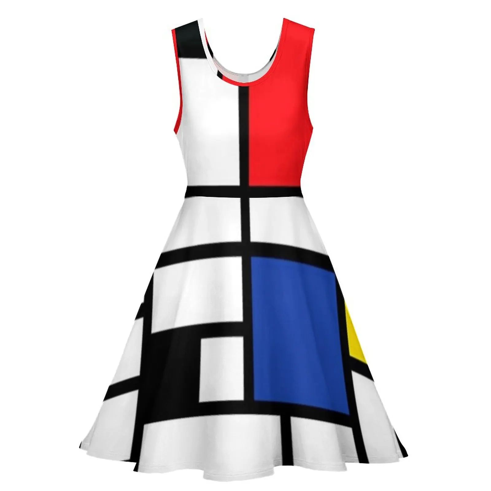 piet mondrian - Composition with,Red,Blue, yellow,black,white Sleeveless Dress Female dress