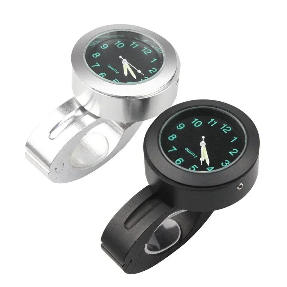 22mm 25mm Universal Waterproof Motorcycle Bike Handlebar Mount Clock Watch with Bracket Aluminum Luminous Clock Moto Accessories