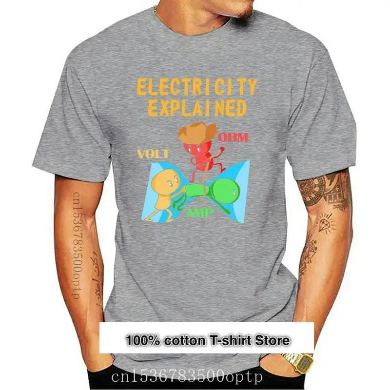 Camiseta divertida de electricista para hombre, camisa informal holgada de Ohm Volt Amp, novedad, 2024, diseño, T-S