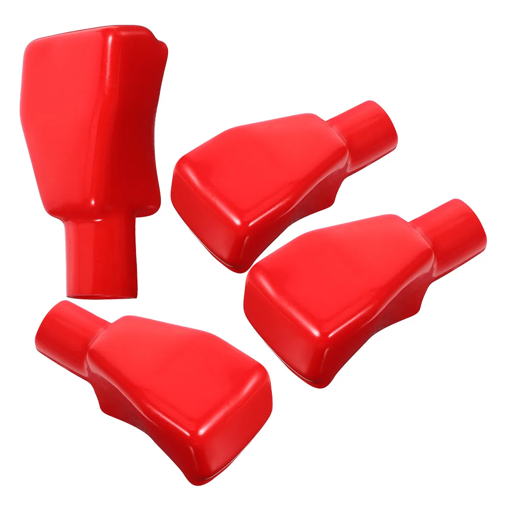 

4Pcs Universal Terminal Protector Caps Flexible Rubber Covers for Car Posts Truck Motorcycle Yacht Terminals End