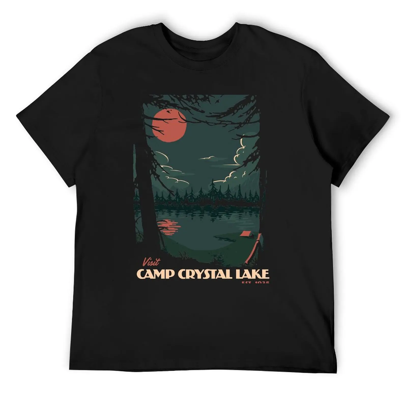 Visit Camp Crystal Lake travel poster T-Shirt aesthetic clothes shirts graphic funny t shirts men