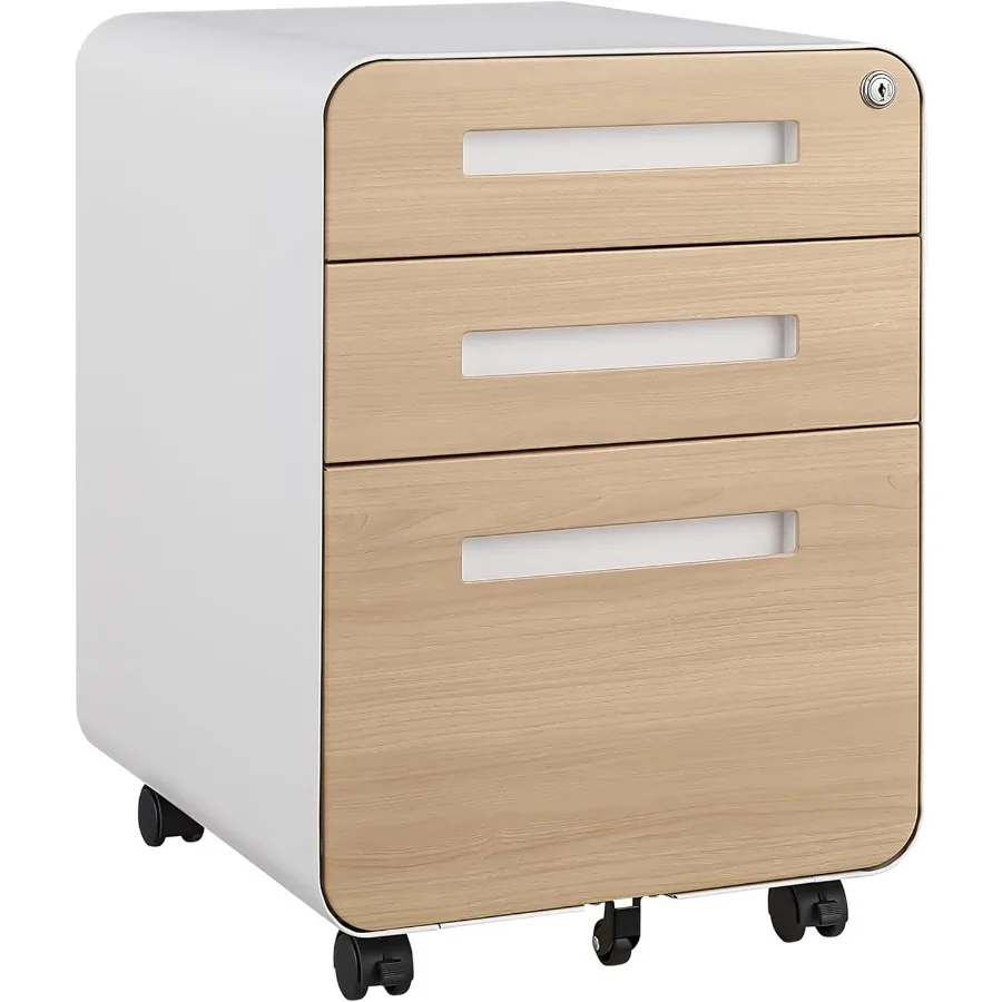 3 Drawer File Cabinet with Lock, Fully Assembled