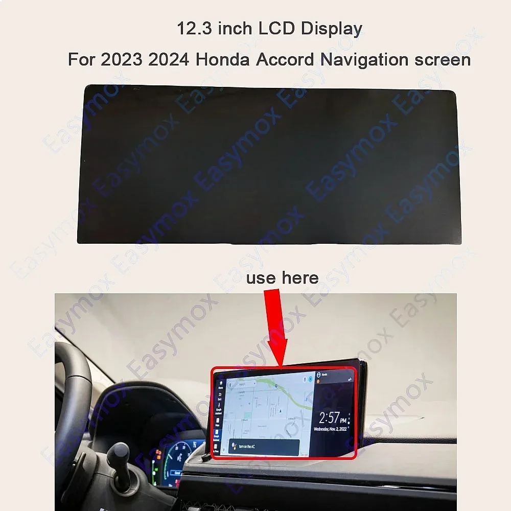 8A700-30A-A21 Touch Screen Media Navigation LCD Display for Honda Accord Hybrid Sport/EX-L/Sport-L/Touring 2023 2024