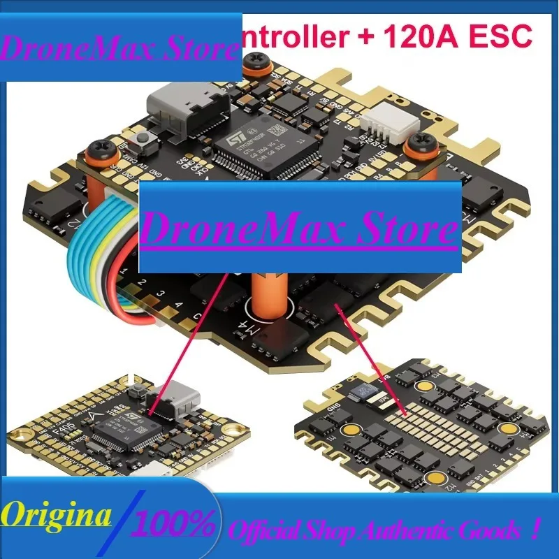 DroMaF405 Flight Controller BLS 4-in-1 80A 100A 120A ESC 3-8S Lipo Stack/Flytower For Remote Control FPV Racing Drone Quadcopt
