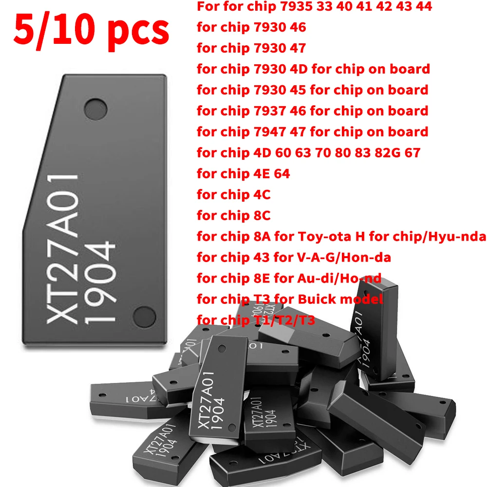 Чипы для Xhorse для VVDI Super Chip XT27A01 XT27A66 Транспондер для ID46/40/43/4D/8C/8A/T3/47 Чип автомобильного ключа для мини-инструмента для ключей