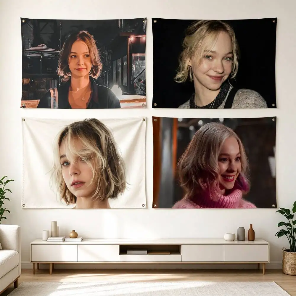 Y-Young Actress E-Emma Myers  Flags for Bedrooms Home Decor Items Outdoor Decors Garage Decoration Flaga