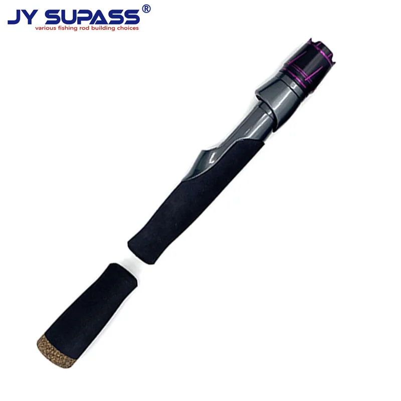 JY SUPASS-مقعد بكرة صيد مخصص ، مقعد بكرة مع صامولة قفل مقعد بكرة ، مقبض قبضة إيفا أسود ، مجموعة Reelseat لإصلاح قصبة الصيد ، VSS