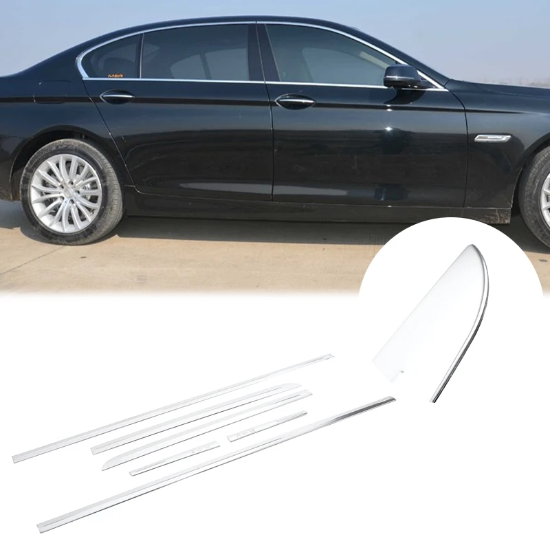 

Для BMW 5 серии F10 2011-2017, наклейка на кузов автомобиля из нержавеющей стали серебристого цвета, аксессуары для защиты экстерьера автомобиля.