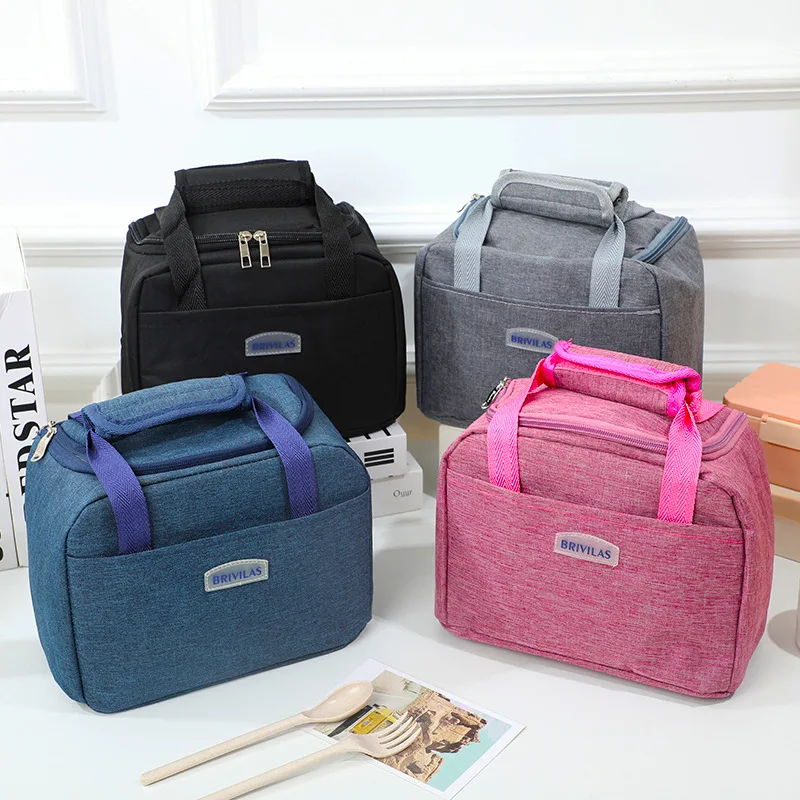 Lunch Bag for Women Men Waterproof Thermal Insulated Lunch Box Bento Pouch Dinner Insulation Bag Student Thickened Lunch Bags