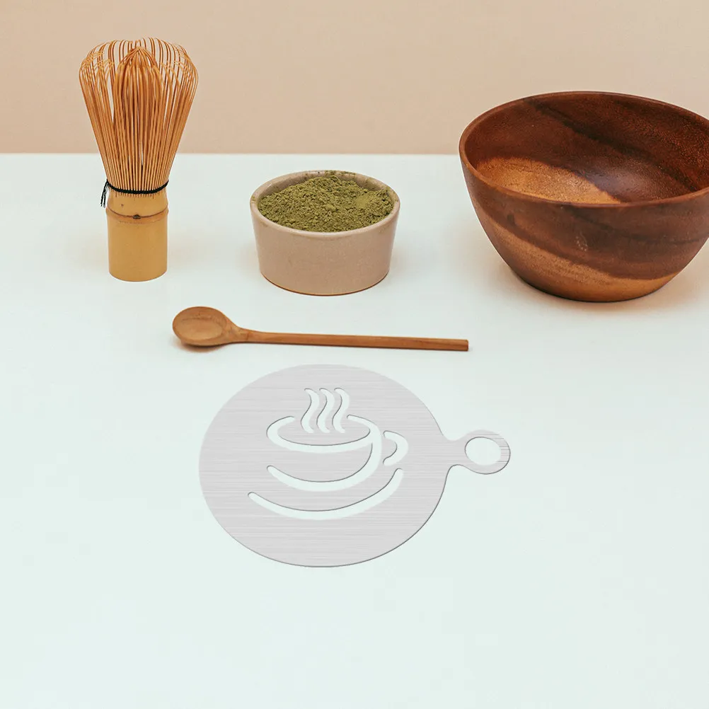 Stainless Steel Coffee Decorating Stencils Food Grade 304 Template for Latte Art Cappuccino Cake Cupcake Baking Mousse