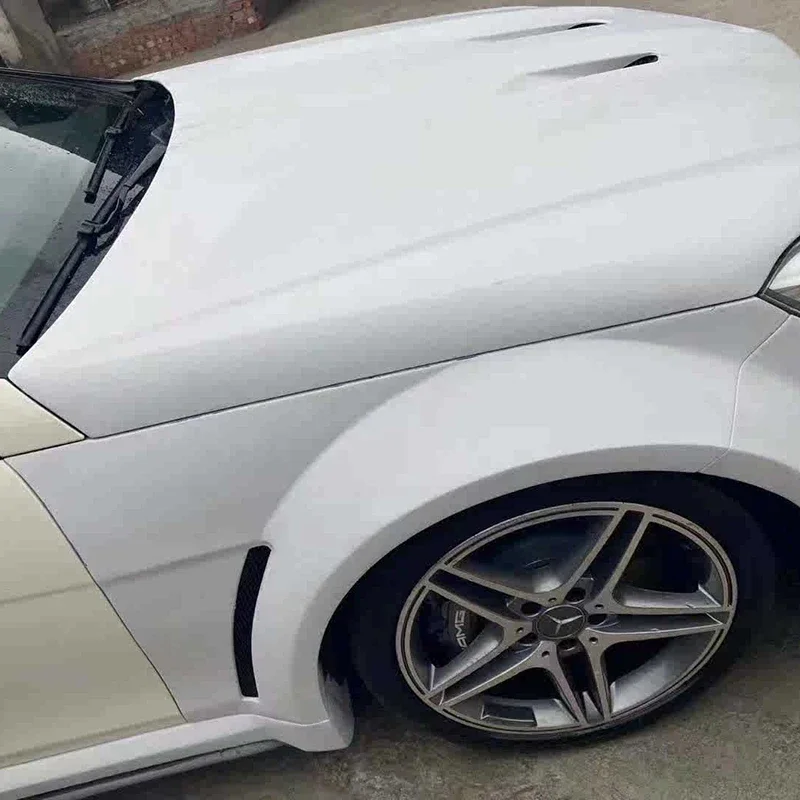 Full Set Carbon Fiber Fibre Bodykit Wide Body Kit With Hood Front Rear Bumper for Mercedes Benz W204  C63 2007-2014