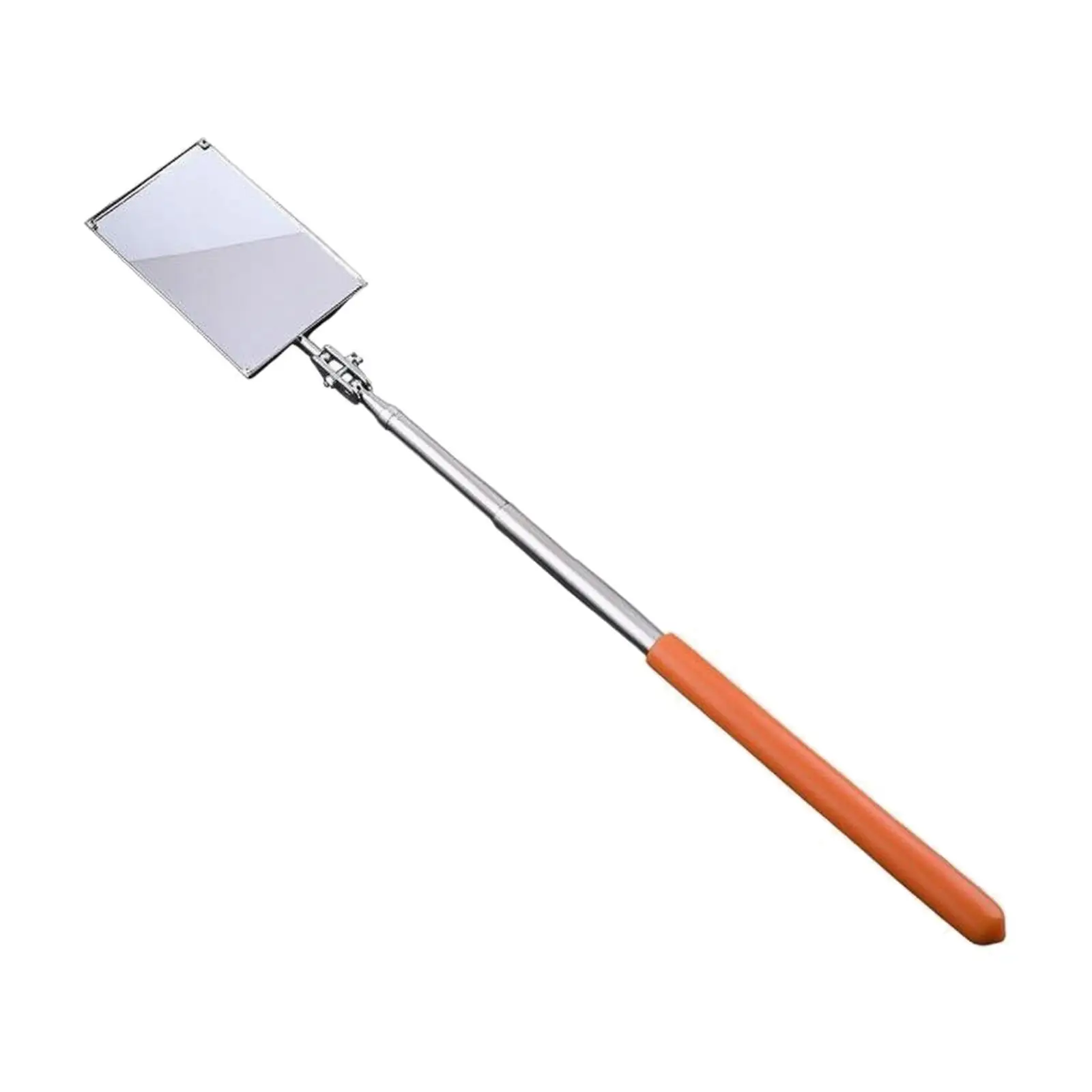 Durable Inspection Mirror with Sliding Handle for Garage Use Stainless Steel Adjustable Reflective Surface for Under Vehicle