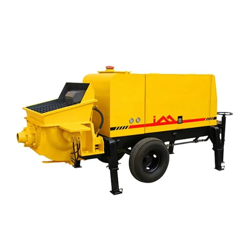 Trailer Concrete Pumps With Mixer Mobile Concrete Pump