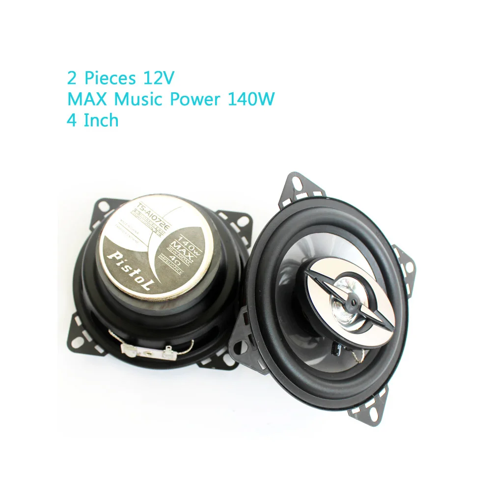 

A Pair 4 inch Car Speakers Auto Tweeters Coaxial Car Speaker Car Stereo Audio Speaker 12V MAX Music Power 140W Car Accessories