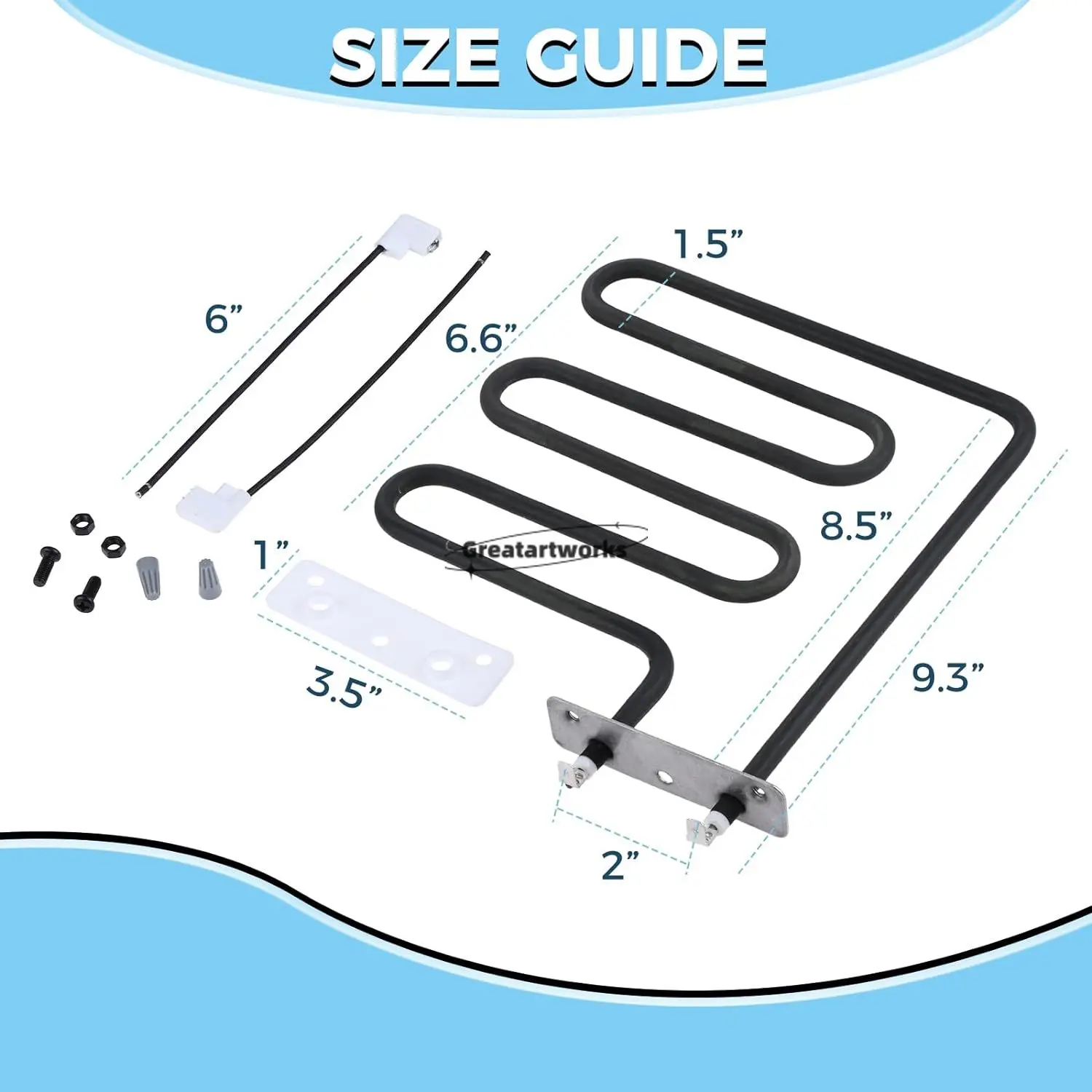 1set Smoker Heating Element Gaskets Kit for Masterbuilt Char-Broil Digital 30\