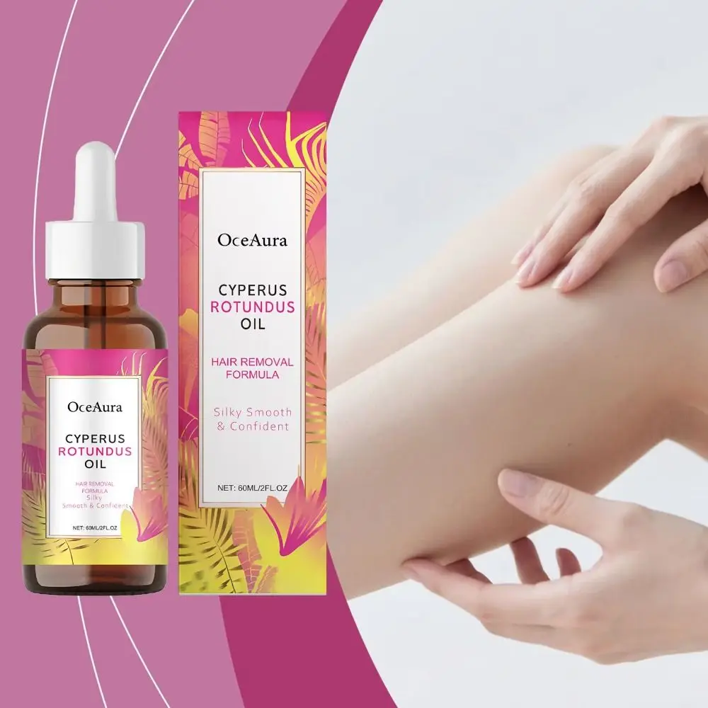 60ML Cyperus Rotundus Oil Body Soothing Cleansing Moisturizing Hair Removal Care Essential Oil Smooth Skin Hair Inhibitor