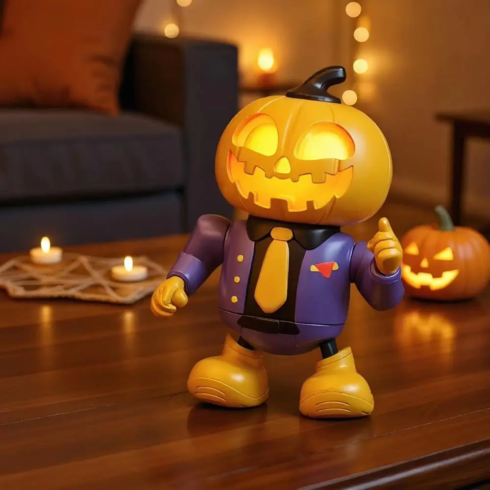 Brinquedo robô de dança de Halloween de plástico com simulação de som Esqueleto 3D Brinquedo de dança Coleção de decoração artesanal