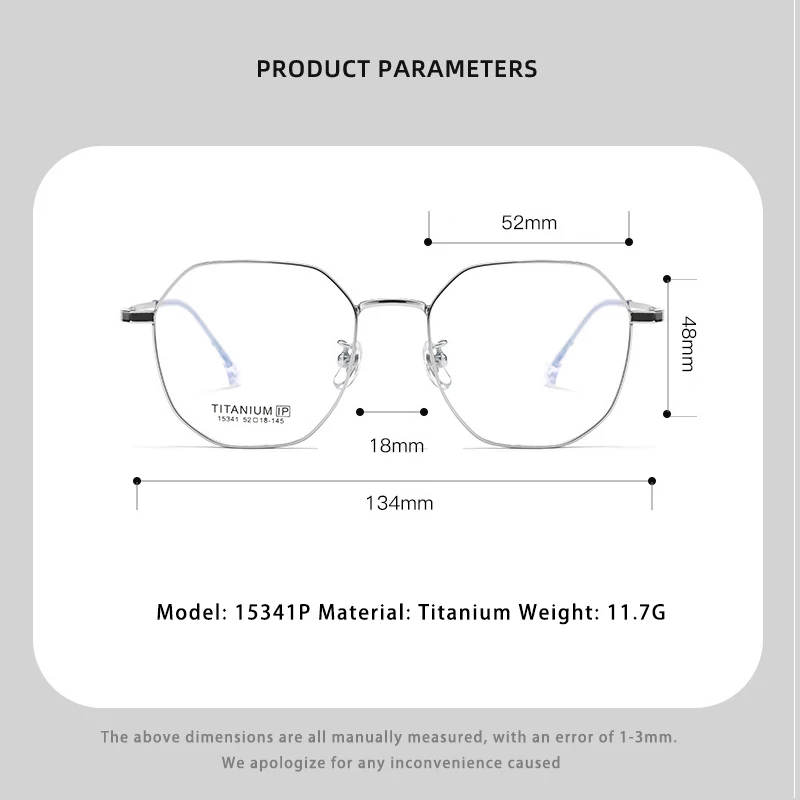 KatKani Fashion Trend Polygonal Eyewear Men Ultra-light Retro Flexible Pure Titanium Optical Prescription Glasses Frame Women