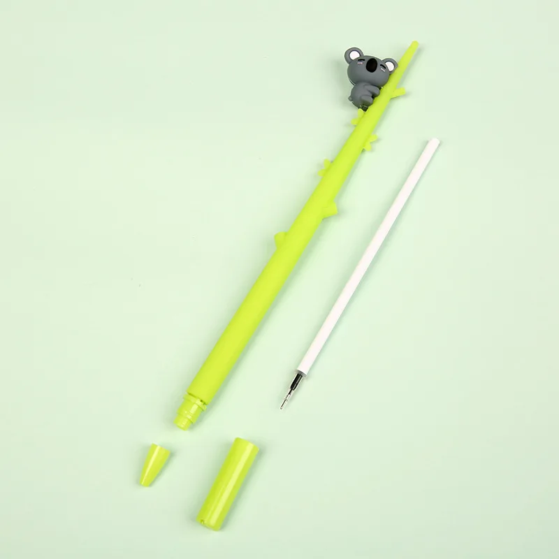 Stylo à encre gel Koala en caoutchouc souple, 0.5mm, nouveauté, fournitures scolaires et de bureau, cadeau, prix étudiant