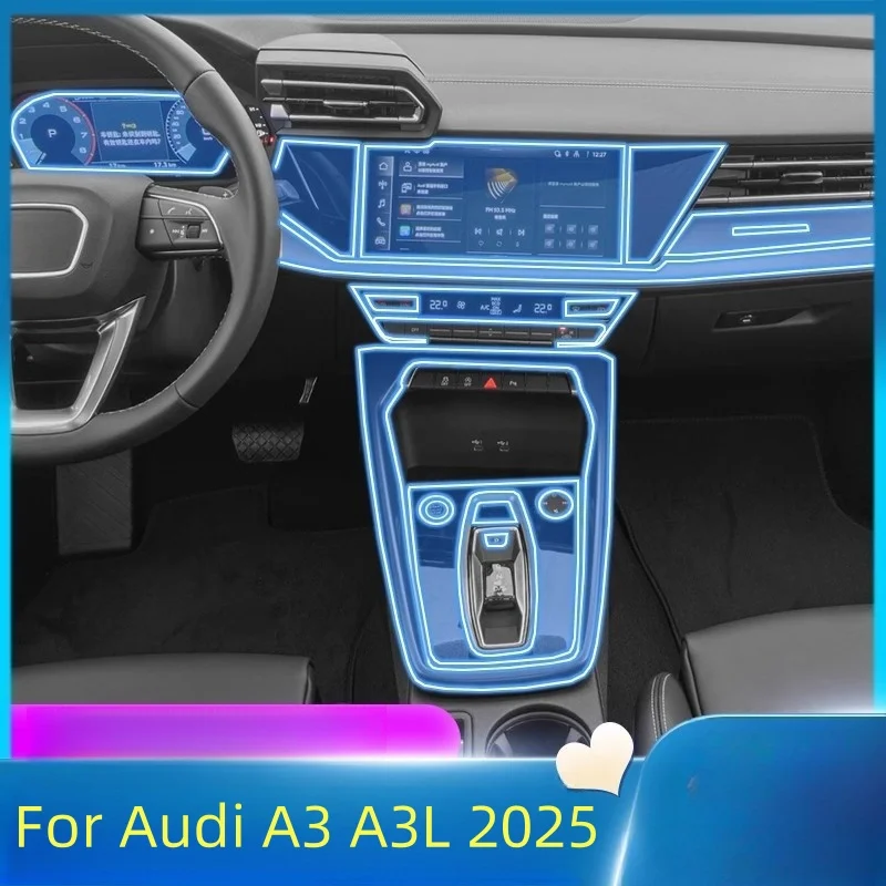 

For Audi A3 A3L 2025 TPU Protective Film Car GPS Navigation Gear Anti-scratch Screen Film Car Accessories