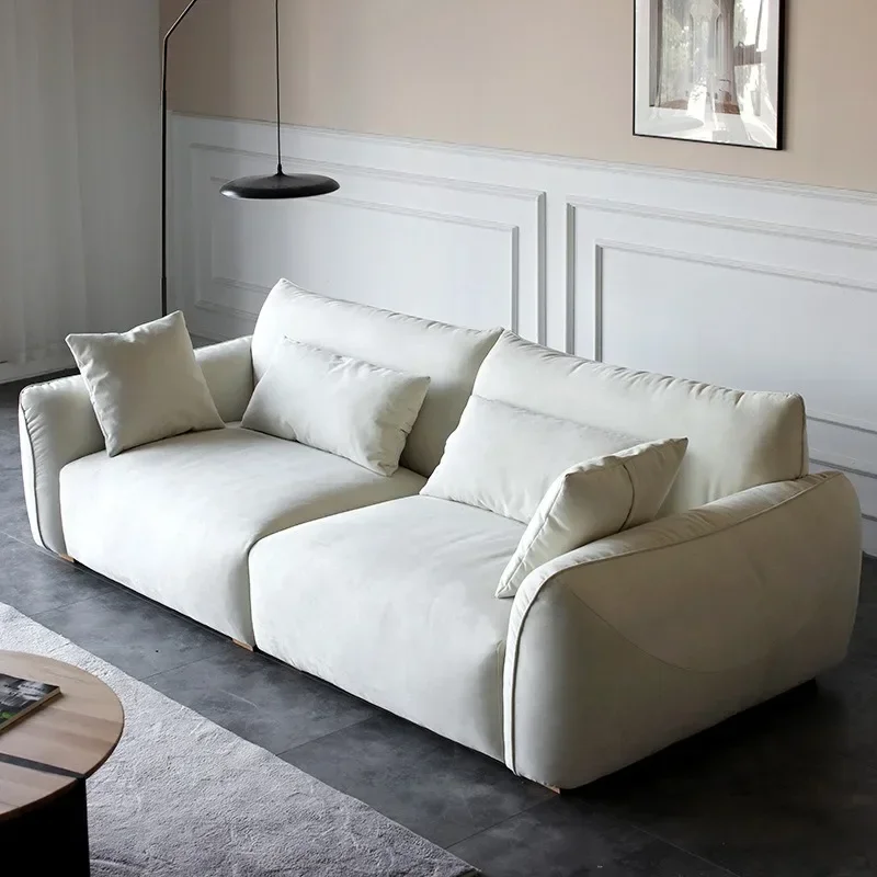 Nordic expression French cream style fabric sofa 2023 new living room three-person technology cloth cat scratching cloth seat