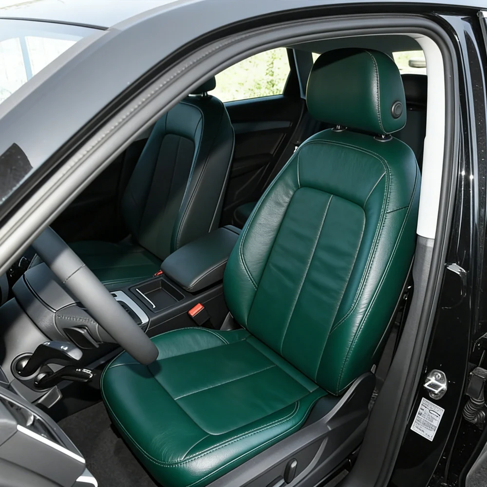 

Индивидуальные чехлы для сидений Audi Q5 2018-2025 из искусственной кожи, полный комплект, защитные накладки на сиденья, стайлинг автомобиля