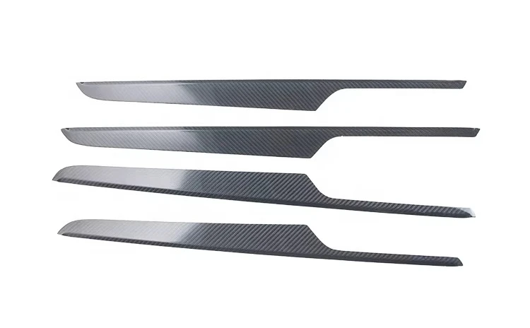For Macan 2014up Real Carbon Fiber Inner Door Panel Strip Trim 4pcs